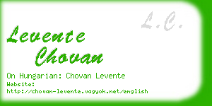 levente chovan business card